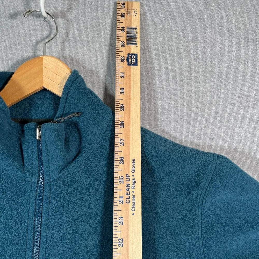 The North Face TKA 100 Full Zip Fleece Jacket Mens Large Blue Teal Polyester